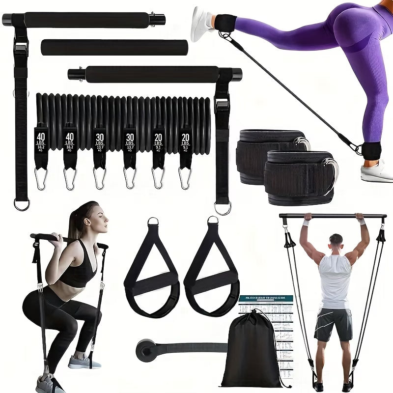 Vital Force SA Pilates Bar Kit – Full Body Resistance Trainer
