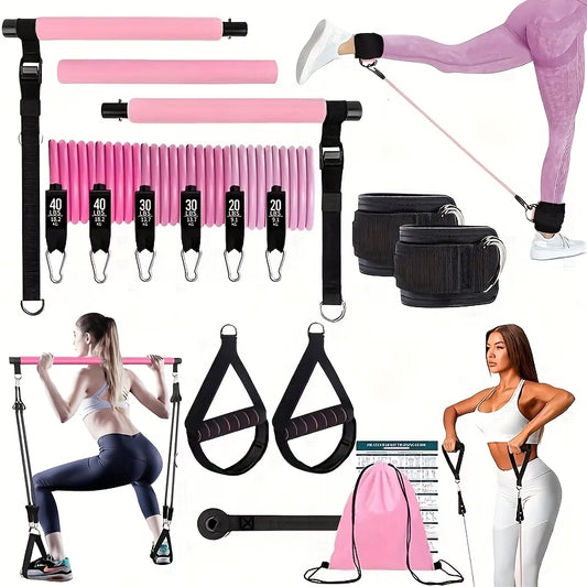 Vital Force SA Pilates Bar Kit – Full Body Resistance Trainer